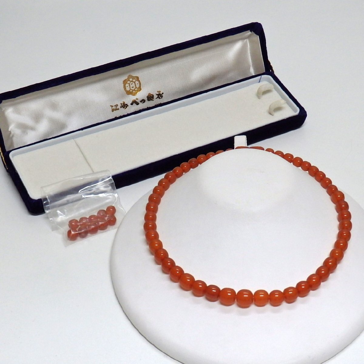 新品/美品】江崎べっ甲店の本べっ甲ネックレス アクセサリー