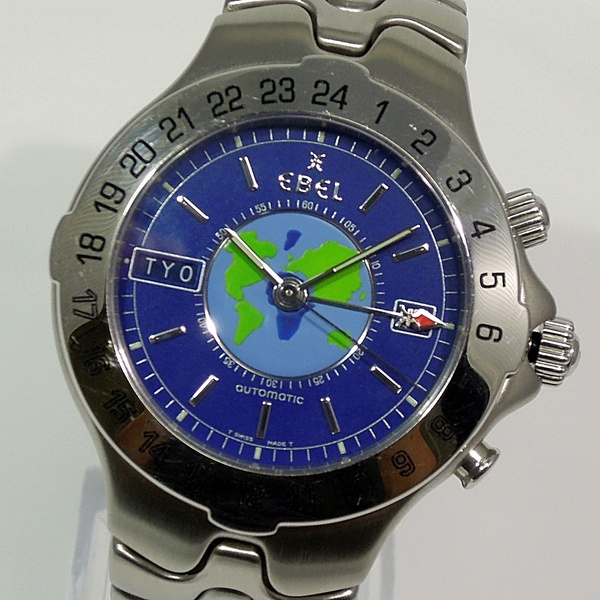SS EBEL エベル E9122641 スポーツウェーブ メリディアン Cal.122 ETA2892A2 ワールドタイム GMT 自動巻 《 即決・消費税無・送料込 》