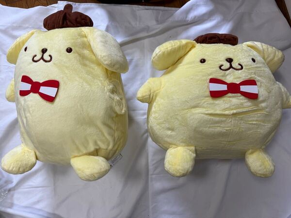 ポムポムプリン 超超BIGぬいぐるみ 紅白リボン 大きい BIG ぬいぐるみ 未使用 袋付き