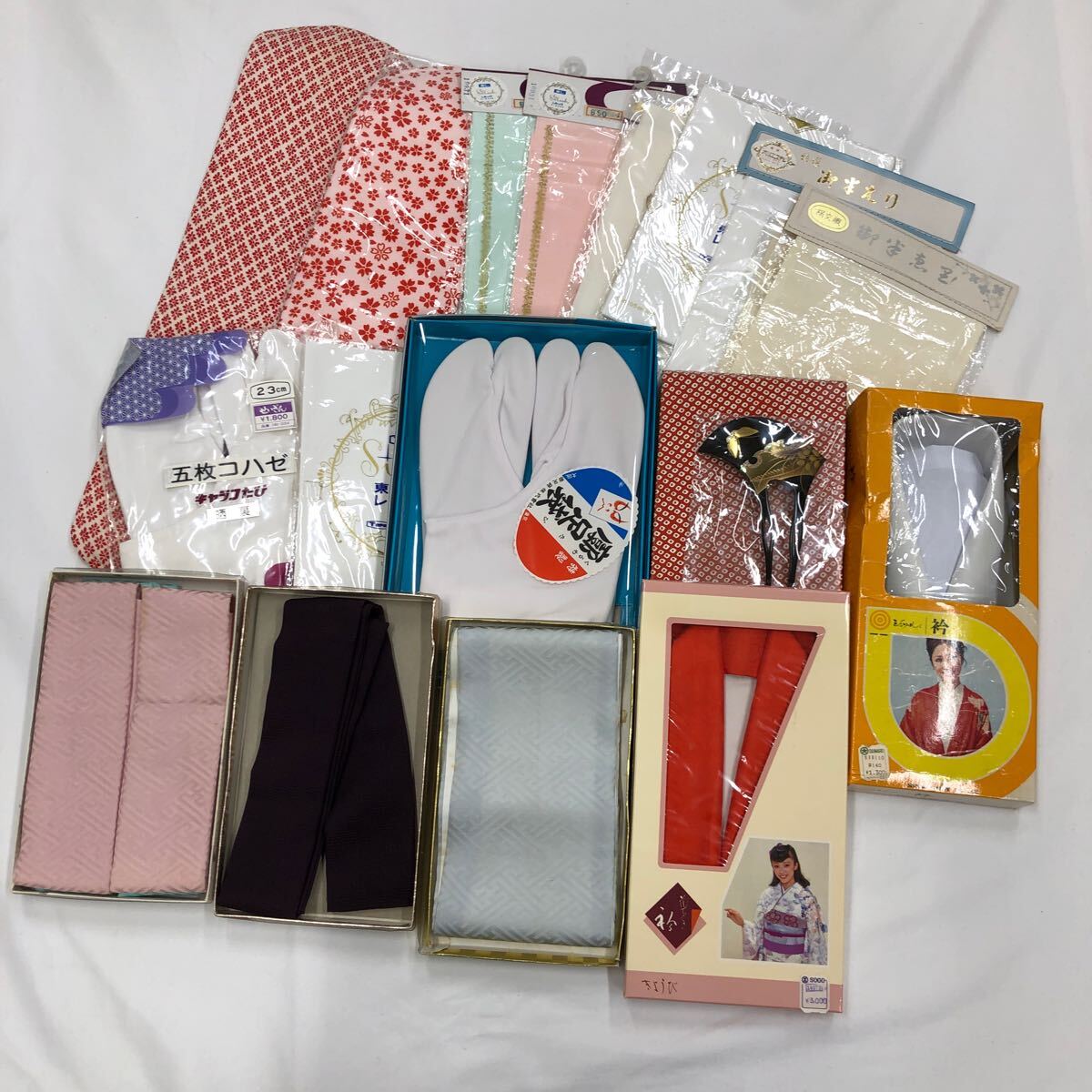 帯揚げ 帯締め 重衿 半衿 人気ホワイト 半襟 重ね衿 新品 0731⑧
