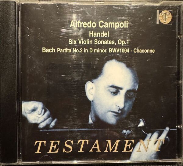 【送料無料】アルフレード・カンポリ Alfredo Campoli (Vn) ヘンデル ヴァイオリン・ソナタ集 他 TESTAMENT 輸入盤CD 中古品
