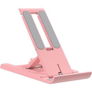 スマホスタンド 携帯スタンド 折りたたみ式 滑り止め 卓上スマホスタンド ピンク