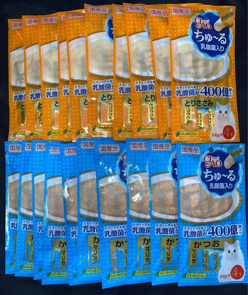 2025.12 いなば CIAO ちゅ〜る 乳酸菌入り2種80本開封29.4