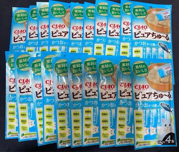 2026.6 いなば CIAO ピュアちゅ〜る かつお かつお節入り80本開封15.7