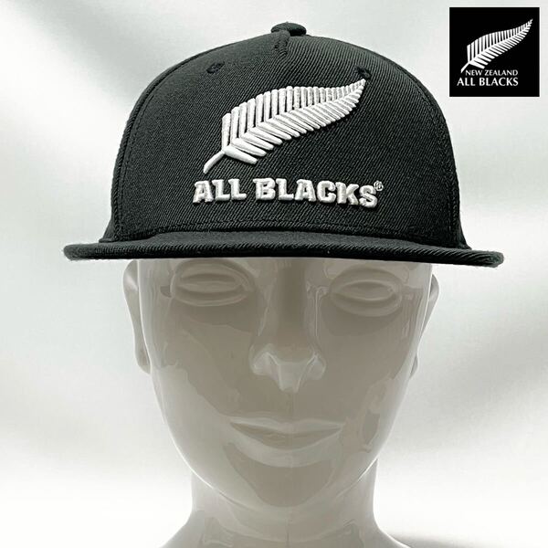 【新品】完売モデル ラグビー世界最強 ニュージーランド代表チーム ALL BLACKS オールブラックス 6パネルキャップ ブラック フリーサイズ