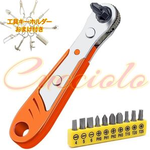 【送料無料】薄型 ミニラチェット ビット 10ピースセット