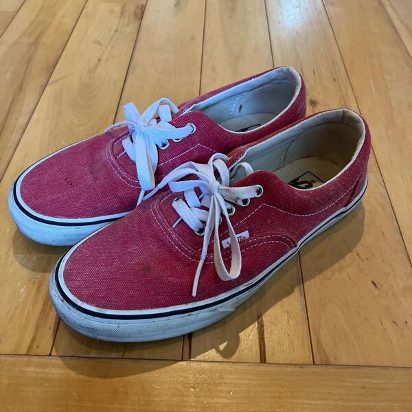 VANS ERA 厚キャンバス地 赤 8.5 26.5㎝