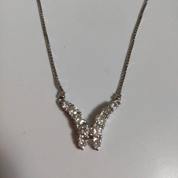 pt900/850天然ダイヤモンドネックレス1.00ct