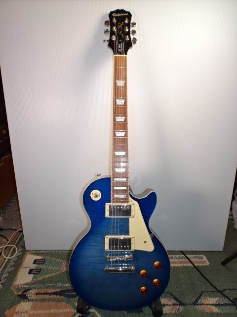 美品 Epiphone エピフォン Les Paul 100 ブルーサンバースト Yahoo!オークション -「(ブルー 水色)」(エピフォン) (本体)の