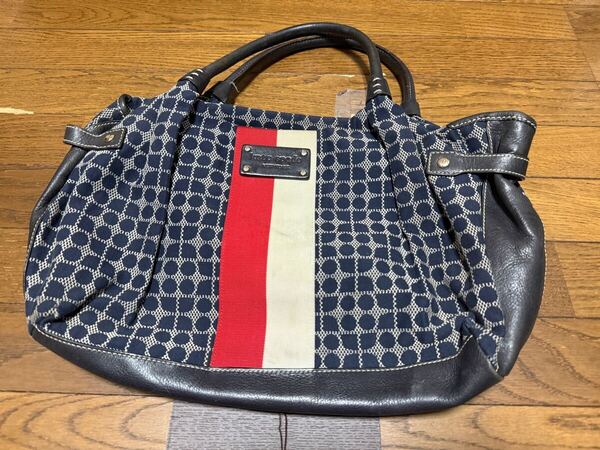 ケイトスペード Kate Spade ハンドバッグ トートバッグ カバン かばん 鞄 総柄 幾何学模様 紺色 ネイビー