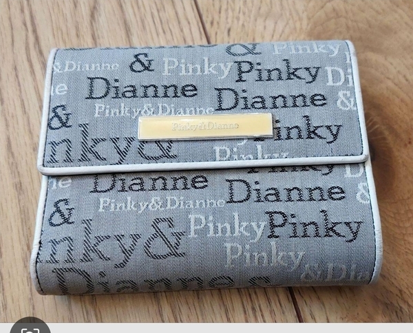 訳あり 美品 Pinky&Dianne 三つ折り財布 グレー 小銭入れ
