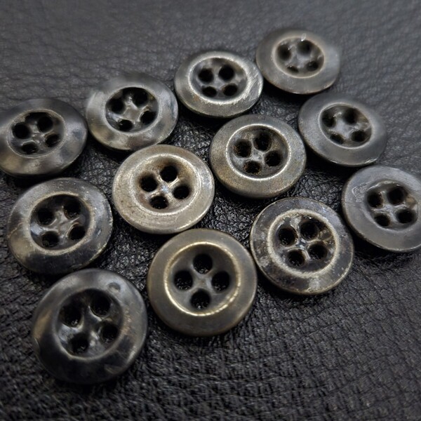 メタルボタン フランス アンティーク ヴィンテージ フレンチワーク 13.5mm metal button french vintage antique サスペンダー 12個