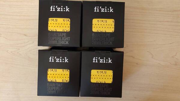 Fizik SUPERLIGHT TACKY フィジーク スーパーライト タッキー 黄/ロゴ有 BT06 A00103 4個セット ゆうパケットプラス送料無料