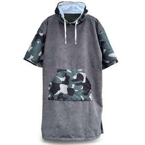 着心地最高!サーフィンお着替えポンチョ 超吸収マイクロファイバータオルポンチョ 厚手軽量 メンズ&レディース兼用 速乾バスローブ