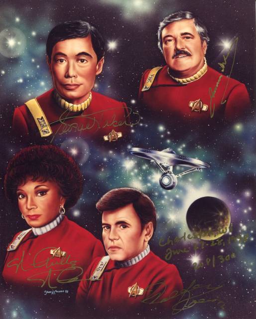スタートレックサインボード　カーク(証明書あり) Yahoo!オークション -「star trek サイン」の落札相場・落札価格