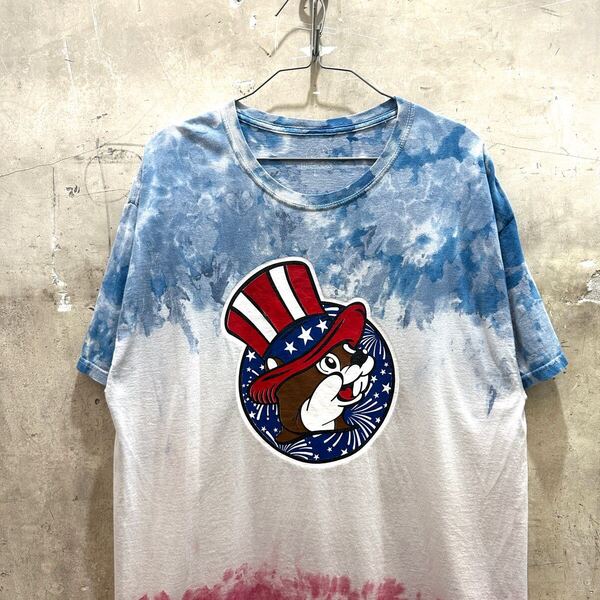US古着バッキーズ タイダイ tシャツ 星条旗 BUCEE'S 企業物 企業系