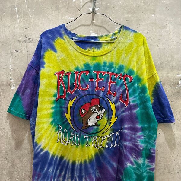 US古着バッキーズ タイダイtシャツ 企業物 企業系 テキサス BUCEE'S