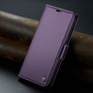 iPhone 16 レザーケース アイフォン16 ケース iPhone16 カバー 6.1インチ 手帳型 カード収納 パープル