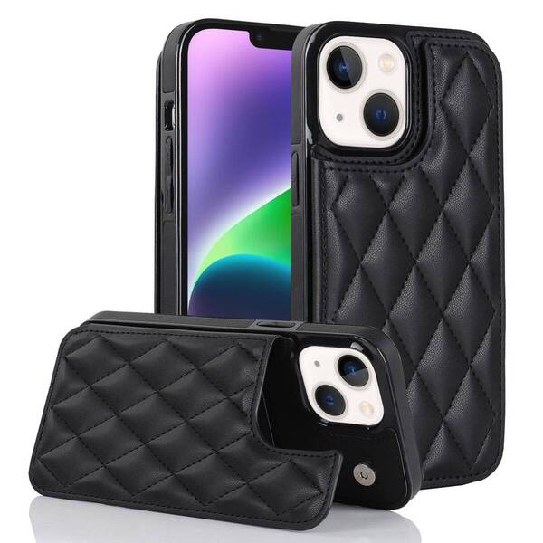 iPhone12 mini レザーケース iPhone12 miniキルティングケース アイフォン12 ミニ カバー 背面 カード収納 ブラック