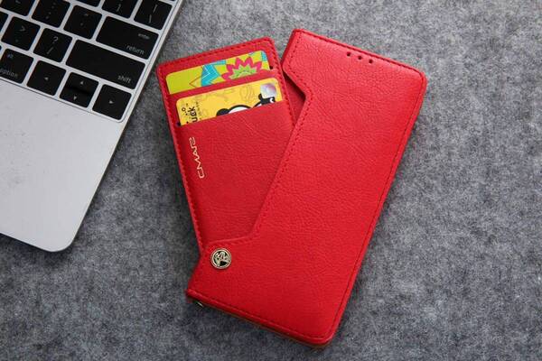 iPhone 15 plus レザーケース アイフォン15 プラス ケース iPhone15 plus カバー カード収納 手帳型 レッド