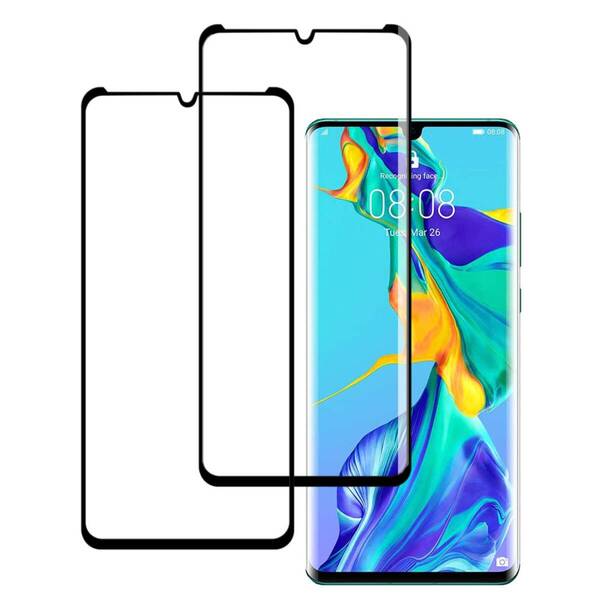 【人気商品】【2枚セット】KPNS 日本素材製 全面保護 Huawei P30 Pro 用 ガラスフィルム 強化ガラス カバー 保