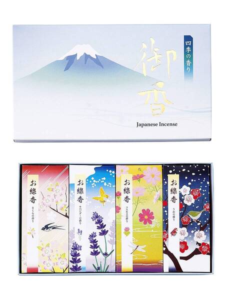 【新着商品】日本製 マルエス 線香 御香 四季の香り(さくら・ラベンダー・コスモス・うめ) 仏具のマルエス(Maruesu) 10