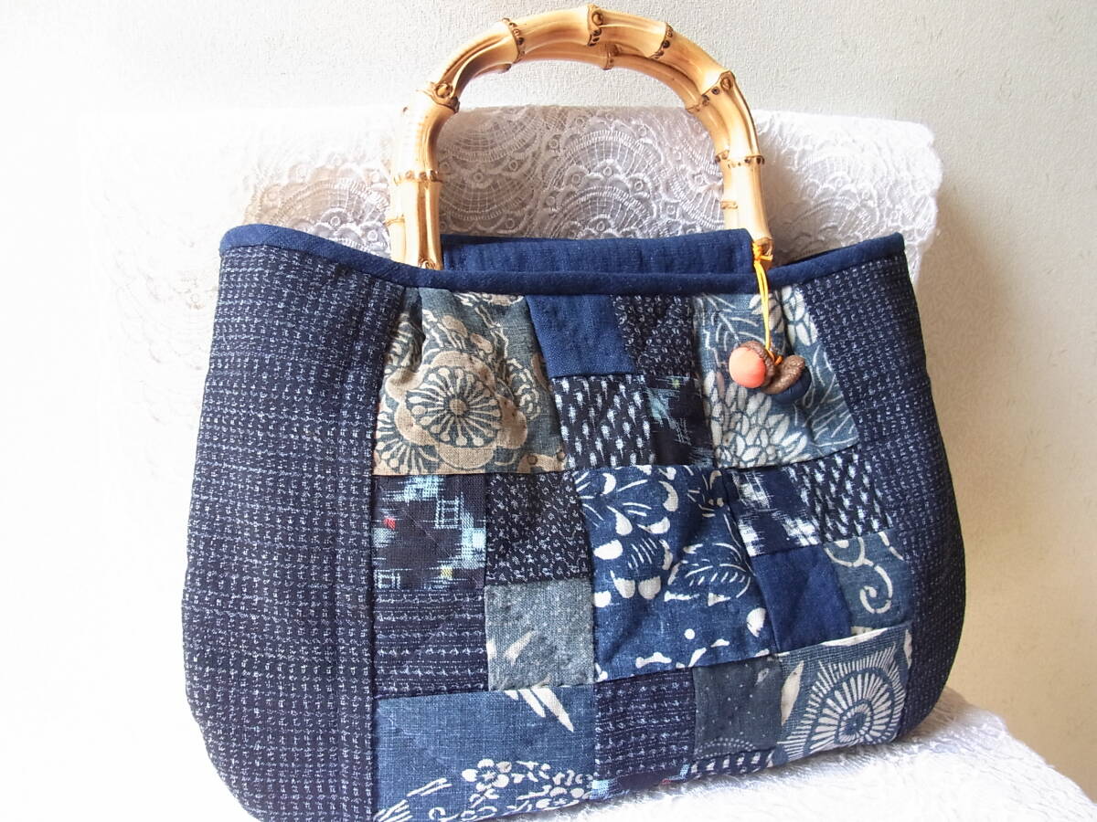 Yahoo!オークション -「藍染 パッチワーク」(かばん、バッグ Yahoo!オークション -「藍染 パッチワーク」(かばん、バッグ