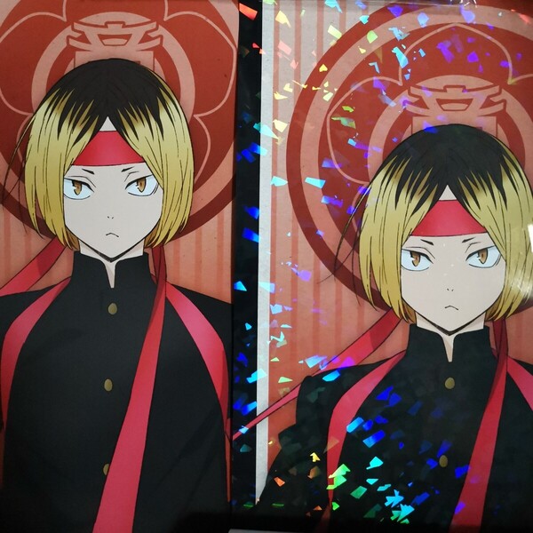 ハイキュー!! スリムポスターコレクション 応援団 アニメイト ホログラム 通常 レア 2種セット ポスター ポストカード 音駒 孤爪研磨