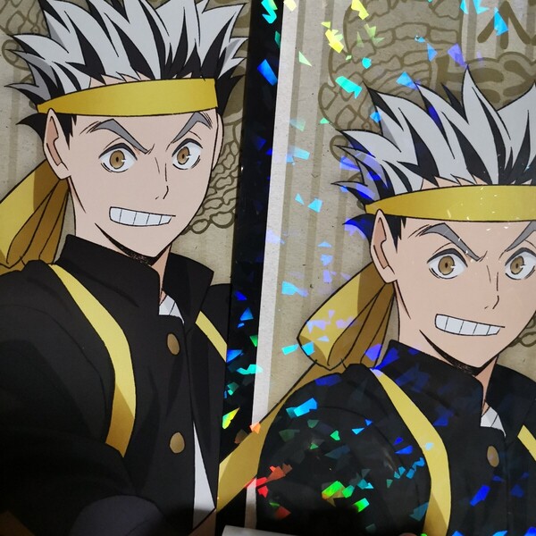 ハイキュー!! スリムポスターコレクション 応援団 アニメイト ホログラム 通常 レア 2種セット ポスター ポストカード 梟谷学園 木兎光太郎
