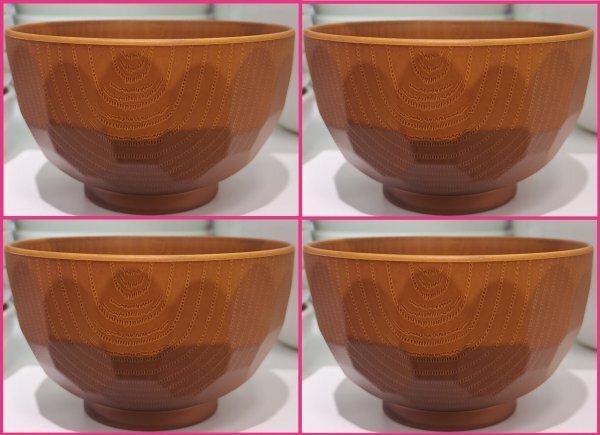 【送料無料 お椀 木目調 亀甲 汁椀:3個 日本製】★薄茶(11cm)★レンジ・食器洗浄機対応 No17e1-0809 食器 おわん 小丼 小丼ぶり
