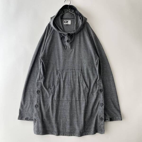 【初期/希少】ENGINEERED GARMENTS size/L (i) エンジニアードガーメンツ フーデッドプルオーバーシャツ カットソー パーカー グレー USA製