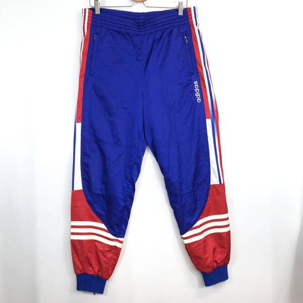90s デサントアディダス adidas 裏地付き ナイロンパンツ Oサイズ ASR-8551P