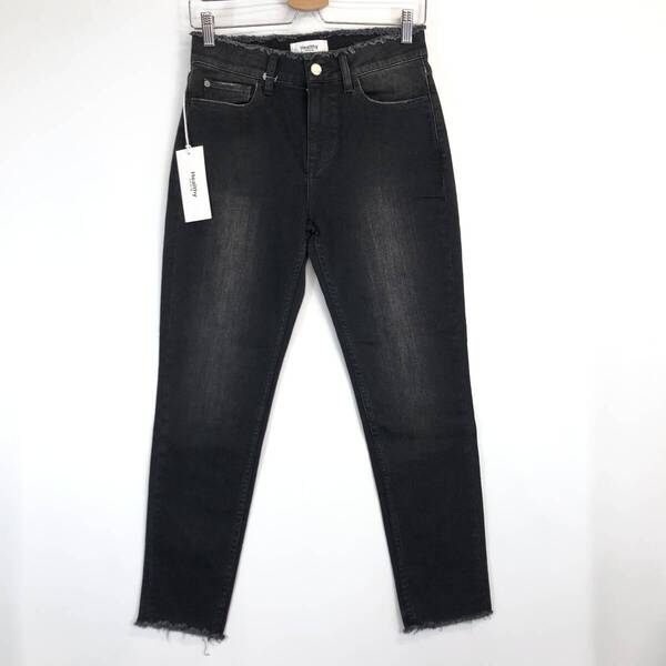タグ付き Healthy Denim /ヘルシーデニム ミッドライズテーパード デニムパンツ ストレッチ ブラック 24サイズ H.Salt H59352803bkf②