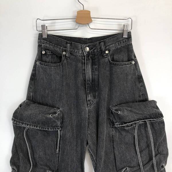 MAISON SPECIAL メゾンスペシャル Low Waist Cargo Denim Pants ローウエストカーゴデニム ブラック レディース36サイズ 21231461401