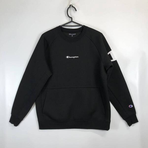 チャンピオン トレーナー Champion スエット スウェット WRAP AIR ストレッチ クルーネック 長袖 ブラック Mサイズ C3WS006
