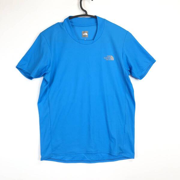 The North Face ノースフェイス S/S フラッシュドライ リブ クルー 半袖速乾Tシャツ 水色 メンズMサイズ NT11286