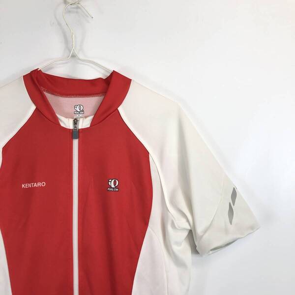 日本製 パールイズミ PEARL iZUMi 半袖サイクルジャージ レッド ホワイト XLサイズ