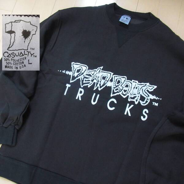 ★即決送込★極美 L スウェット US製 deadbolt zorlac pushead ゾーラック パスヘッド トレーナー powell santa cruz dogtown サンタクルズ