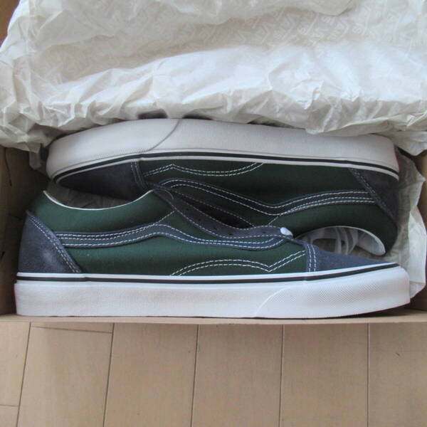 ★即決送料込★28㎝ US10 VANS OLD SKOOL エラ era オーセンティック バンズ オールドスクール 36DX ヴァンズ skate スケートロウ green