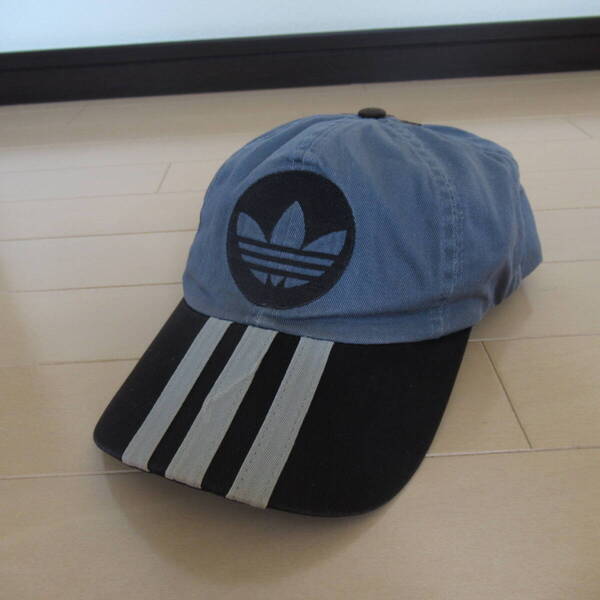 ★即決送込★レア 90s vintage adidas cap 帽子 キャップ アディダス ビンテージ ヴィンテージ トレフォイル run dmc グレー 6パネル