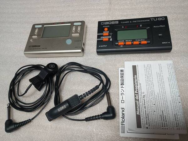 チューナーメトロノーム 2種 YAMAHA TDM-700 BOSS TU-80 中古品 ヤマハ ボス
