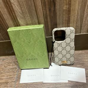 GUCCI グッチ 未使用品 GGスプリーム iPhone14PRO iPhoneケース スマホケース 携帯ケース 箱付き レディース メンズ 正規品 人気商品