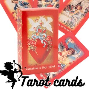 【希少】バレンタインデー タロットカード 天使 カード オマケつき ハート 赤 レッド
