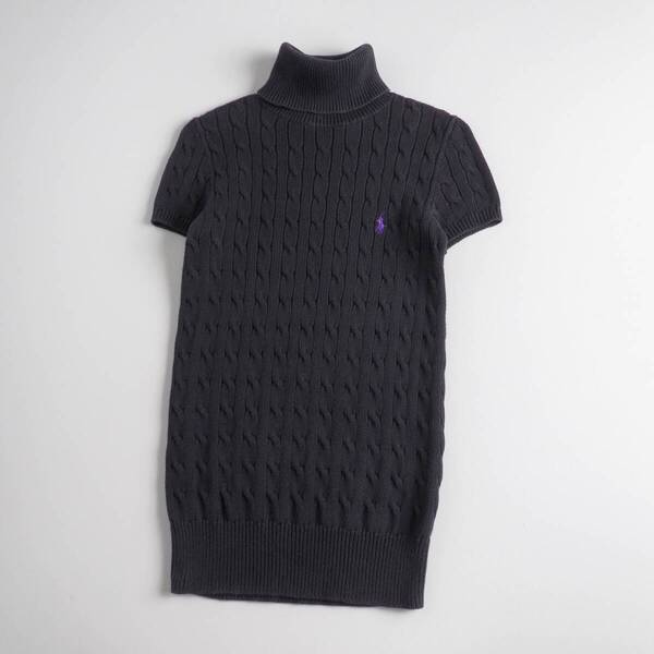 ラルフローレン Ralph Lauren 正規品 サマーニット タートルネック ブラック レディース 美品