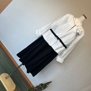 7-4新品 フォーマルスーツ ツイードノーカラージャケット&ロング丈ワンピース セレモニースーツセットアップ 23号 3L 卒業式入学式