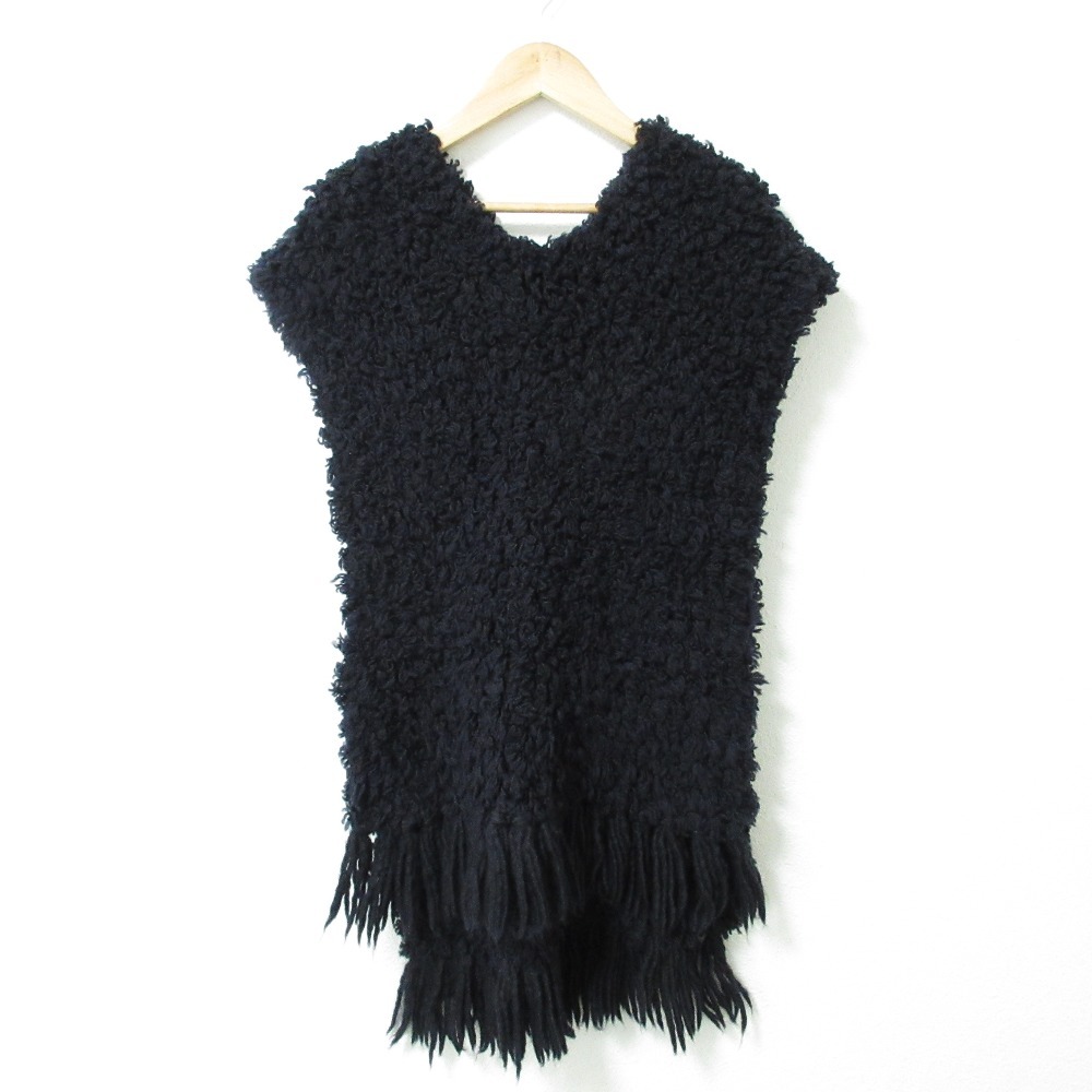 ミナペルホネン　黒いVネックベスト ミラノリブ Vネック ベスト 通販 - ディノス