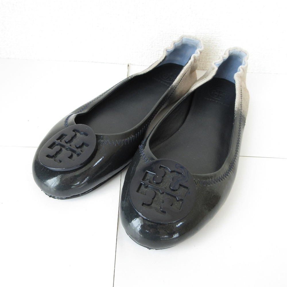 中古★TORY BURCH★フラットシューズ24.5cm 極美品 Tory Burch トリーバーチ フラットシューズ 24.5cm