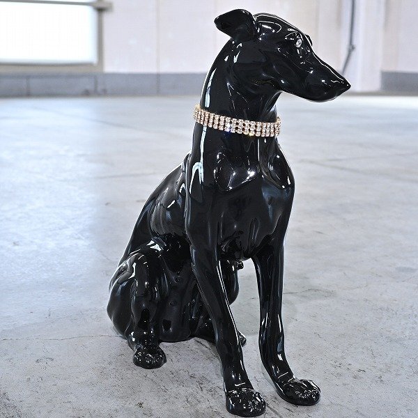 イタリア製 陶磁器 犬型置物 ポーセリンドッグ コリー