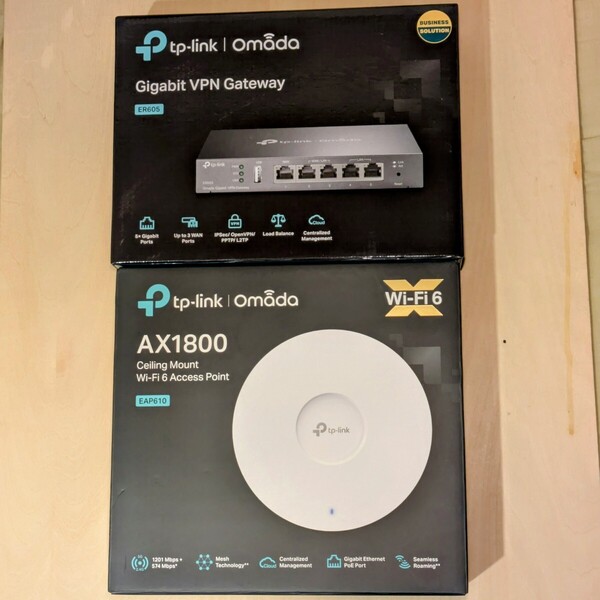 業務用VPNルーター & Wi-Fi 6 アクセスポイント, ER605, EAP610, tp-link Omada, ギガビット