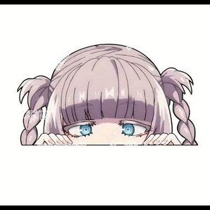 ステッカーNo.23 PC 車 バイク デカール 防水 かわいい 可愛い シール 女の子 アニメ 痛車 のぞき見 怒られた もういないかな? こわいな~